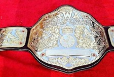 NWA Big Gold Wrestling Championship Belt – Adult Replica – 4mm Zinc Plates picture