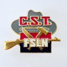 Vintage CST FSLN Nicaragua Sandinista Rare Pin Worker Trade Union Military Badge picture