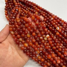 8mm Red agate round bead crystal string, 1 strand  #7 picture