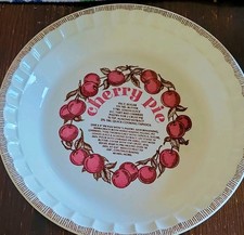 Royal China Country Harvest Vintage 11in Round Ceramic Pie Dish USA Oven Safe picture