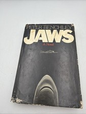 Jaws by Peter Benchley 1974 HCDJ Early Print, $6.95 DJ, Gutter code P28 picture