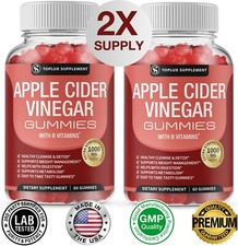 PREMIUM Apple Cider Vinegar (2 PACK) 1000 MG Gummies with Mother 100% Vegan  picture