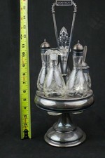 ANTIQUE -  Meriden B Company Silver Plated 6 Slot Cruet Pre 1898 picture