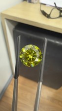 5.00 Ct Round Fancy Vivid Green Lab Diamond IGI Certified VS2 For Jewelry Making picture