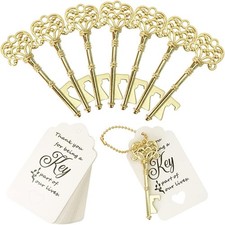 60 PCS Key Bottle Openers,Vintage Skeleton Key Bottle Opener,Wedding Favors picture