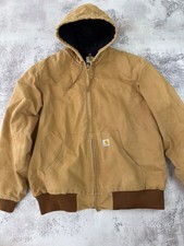Vintage 90s Carhartt Brown Streetwear Faded Active Jacket Washed  picture