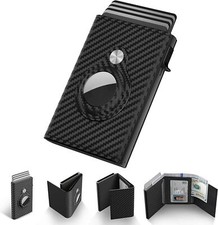 Mens Slim Wallet Card Holder for AirTag RFID Blocking Minimalist Wallet for Men picture