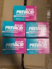 Lot Of 5 Prevacid 24HR Acid Reducer 14 Capsules Exp-1/27 picture