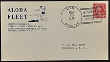 1935 USS CHESTER HAWAII COVER WITH UNIQUE PEARL HARBOR CANCEL, ALOHA FLEET picture
