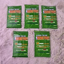 Lot of 5 1995-96 Fleer Basketball Series 2 Retail Packs Sealed 11 Cards NBA picture