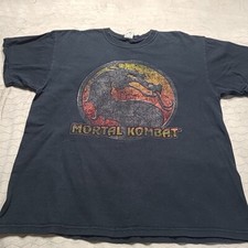 Mortal Kombat Video Game Movie Shirt Men's XL Dragon Logo Heavyweight Jezees picture