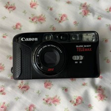 Canon Sure Shot TeleMax 35mm Point &Shoot Film Camera 38/70mm Lens Vintage Black picture