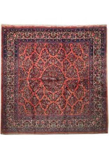 7x7' Salmon Fine Traditional Saroouk Rug 72318 picture