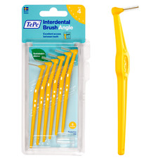 TEPE Interdental Brush Angle Cleaners -Brushes Between Teeth, Yellow 0.7mm picture