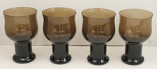 Lenox Clarion Brown Water / Wine Glasses * Set of 4* EXCEL'NT 5 3/4