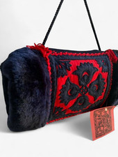 NWT Vintage LANYA Hungarian Folk Design Muff Pure Wool and Faux Fur Bohemian picture