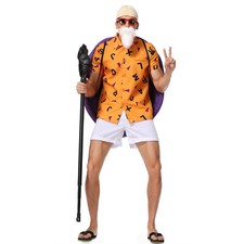 Dragon Ball Z Master Roshi Costume Kame Sennin Suit Anime Halloween Cosplay Set picture