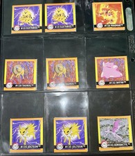 ⁠Vintage 1999 Pokémon Artbox Series 1 Base Sticker Lot 105ct Zapdos Jolteon⁠ picture