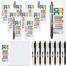200 Sets Rainbow Gay Pride  Include Retractable Writing Ballpoint Pen Paper LGBT picture