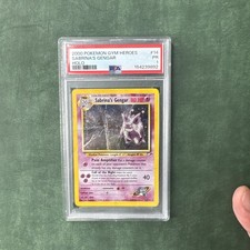 Pokemon Sabrina's Gengar Gym Heroes Unlimited 14/132 Holo PSA 1 picture