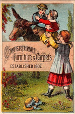 Victorian Trade Cards Late 1807-1881 Cowperthwait Furniture, Brooklyn, New York picture