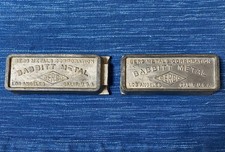 Vintage Berg Metals Corporation Los Angeles CA Babbitt Bar Bearing  Metal Ingot picture