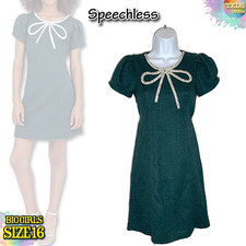 NWT Speechless Big Girls Size 16 Knee Length Round Neck Short Sleeve Dress picture