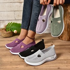 Women's Orthopedic Walking Shoes Breathable Slip On Non Slip Casual Sneakers picture