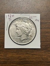 1934 D Peace silver dollar AU+  #s11 GUARANTEE GENUINE picture