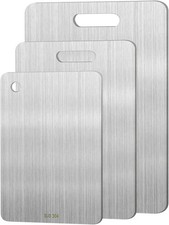 3pcs Stainless Steel Cutting Board Cutting Boards for Kitchen, Upgrade Double picture