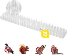 Upgraded 24 Pack Clear Bird Spikes, Transparent PVC Bird Deterrent Strips picture