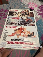 JAMES BOND COLLECTION-SEAN CONNERY-THUNDERBALL 1965 3’ x 2’ Authentic Movie Post picture