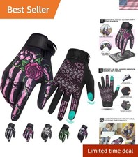 Adjustable Lightweight Skeleton Riding Gloves with Non-Slip Touchscreen Feature picture
