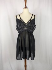 Torrid Babydoll Lingerie Black Lace Strappy Studded Sheer Plus Size 3X NEW NWT picture