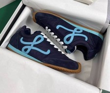 LOEWE Ballet Runner 2.0 Navy Men's Sneakers LBR2282X01-5406 Nylon Calfskin Light picture