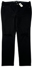 Torrid Sky High Skinny Jeans Womens 18 Black High Rise Distressed Stretch Plus picture