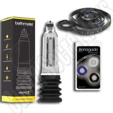 BATHMATE HYDRO 7 HERCULES CLEAR BUNDLE HYDROPUMP WATER PENIS ENLARGER picture
