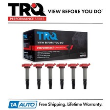 TRQ Performance Ignition Coil Set of 6 for 2016-2025 Toyota Tacoma Lexus IS300 picture