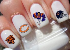 Chicago Bears Nail Art Stickers Transfers Decals Set of 50 - A1309 picture