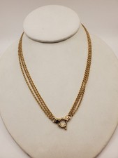 14k Yellow Gold Ladies Tripple Rolo Necklace  ☆18