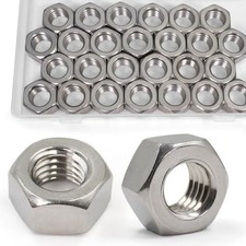 ZQZ 1/2-13 Hex Nuts, 25PCS Stainless Steel Hardware Nut 304 ss Threaded Nut picture