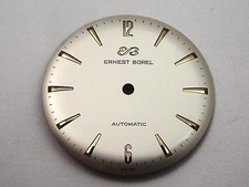 28.5mm Vintage Watch Dial Mens Ernest Borel Automatic Gold Markrs Pearl NOS picture