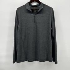 Orvis Classic Collection 1/4 Zip Pullover Mens L Gray Heather Americana Cabin picture