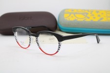 NEW JEAN LAFONT PARIS OLE-OLE 1091 BLACK WHITE RED AUTHENTIC EYEGLASSES 48-20 picture