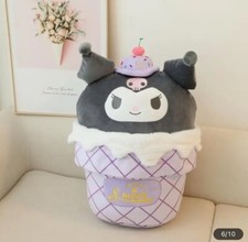 Kuromi Sanrio Plushie/Blanket All In One Fleece Blanket Ice Cream Cone Stuffed picture