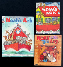 NOAH'S ARK ~ vintage children's Whitman Tell-A-Tale and McNally Elf Books, VG+ picture