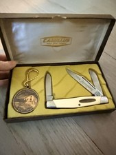 Vintage 1976 Camillus 100 Anniversary 2 Blade Folding Knife Key Chain In Box picture