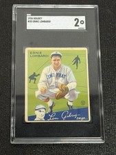 1934 Goudey Big League Chewing Gum  Ernie Lombardi #35 SGC 2 Cincinnati Reds  picture