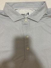 Johnnie O Performance Men's Golf Polo Short Sleeve Grey Diamond XLarge / XL NWoT picture