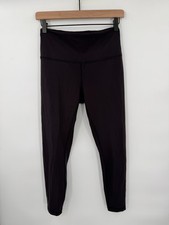 Lululemon Wunder Train High Rise Tight 25” Black Athletic Yoga Womens Size 8 picture